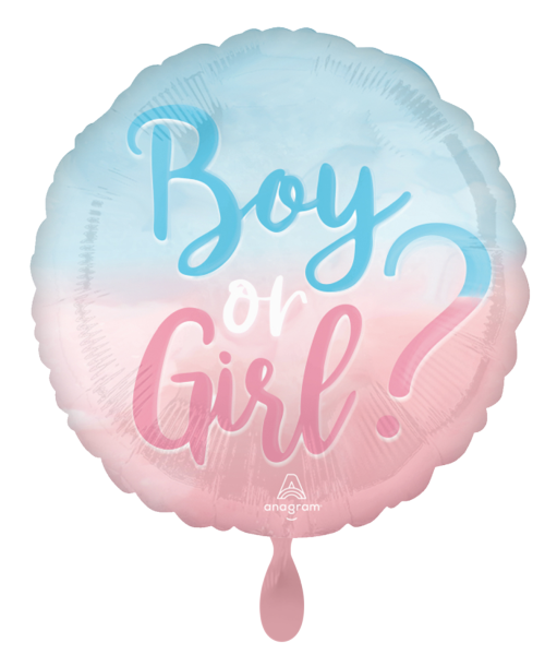 Folienballon - Boy or Girl? rund - ø 43cm